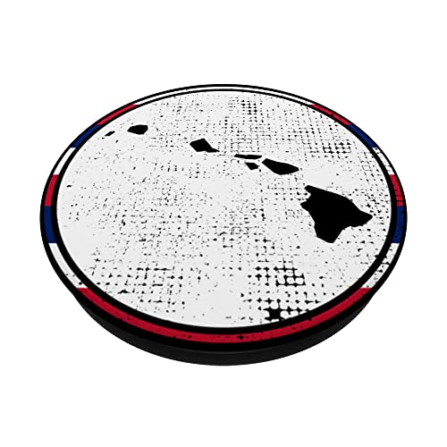 Hawaii Map HI Flag Vintage Proud Hawaiian PopSockets Swappable PopGrip