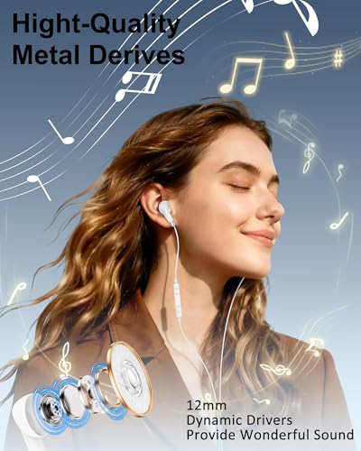 Lightning Earbuds for Apple, Wired Headphones with Microphone for iPhone