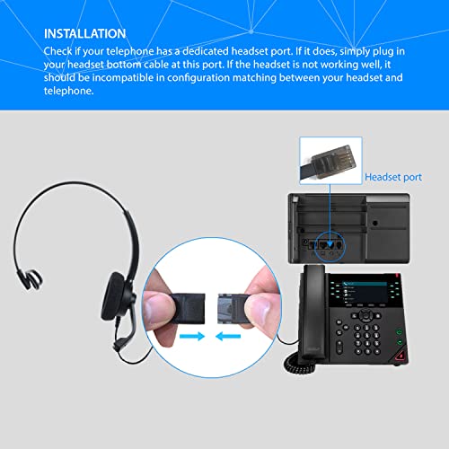 IPD IPH-160 Phone Headset with Noise Cancelling Microphone for Office and Call Center-Compatible with Avaya 1608 1616 9601 9608 9611 9611G 9620 9621 9630 9631 9640 9641 9650 9670 J139 J159 J169 J179 - color: 160-BL-FOAM