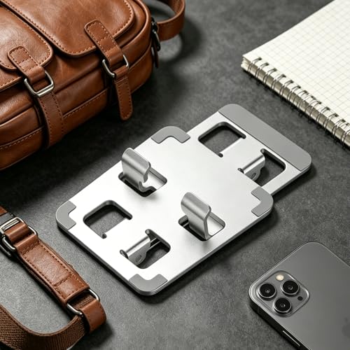Foldable Adjustable Phone Stand, Hands-Free Desktop Holder for Video Calls Streaming Gaming, Portable Anti-Slip Cradle Universal for Smartphones