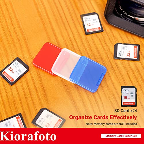 24PCS Multi-Color Clear Plastic SD Card Case Holder(NOT Include Any Cards) - color: for 24 SD Cards（Clear）