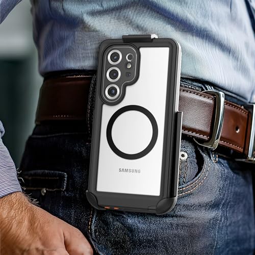 Encased Waterproof Belt Case for Samsung Galaxy S25 Ultra with Holster Clip [Full-Body] 360 Protective Cover with Built-in Screen Protector (IP68, Submersible) - size: S25 Ultra