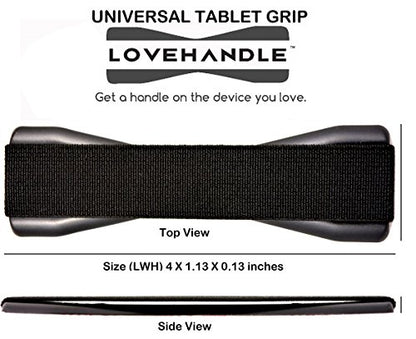 LOVEHANDLE XL Phone + Tablet Grip 2-Pack - Black and Mauve Rose