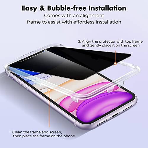 UNBREAKcable Privacy Screen Protector for iPhone 11/XR, 2-Pack - size: iPhone 11/XR
