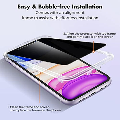 UNBREAKcable Privacy Screen Protector for iPhone 11/XR, 2-Pack - size: iPhone 11/XR