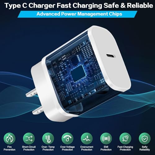 Samsung Super Fast Charger,Samsung Charger Fast Charging Block,3Pack 25WSamsung USB C Wall Charger,10FT Quick USB C Cable for SamsungGalaxy S26 Ultra/S26/S25+/S24/S23/S22/S21/Z Fold 8/7/6,Z Flip 8/7/6 - color: White, size: 10FT 3Pack