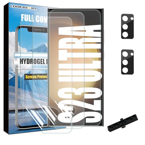 3 Hydrogel Films + 2 Tempered Glass Lens Protector For Galaxy S23 Ultra - size: S23 Ultra