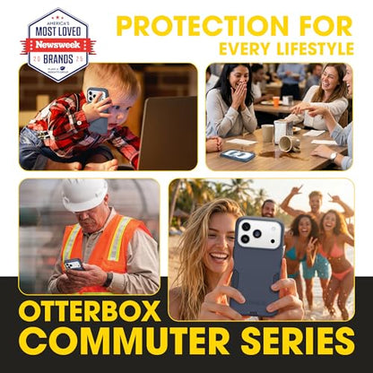 OtterBox iPhone 17 Pro – Commuter Series Slim MagSafe Case - Blue Sentiment | 3X MIL Drop Protection - Dual-Layer - Pocket-Friendly - Camera Control - Raised Edges - Port Covers - Non-Retail Packaging - color: Blue Sentiment