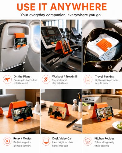 Airplane Phone Holder, Flexible Silicone Cell Phone Stand