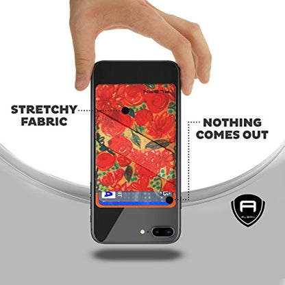 Alban Credit Card Holder Stick on Cell Phone Wallet RFID Blocking Pack of 2 - color: Orange Floral
