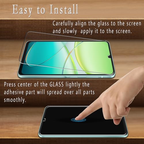 2 Pack Screen Protector for Samsung Galaxy A06 Tempered Glass Film - color: Clear-Galaxy A06