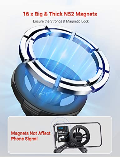 PROfezzion Deluxe Premium Metal Magnetic Car Mount Phone Holder for MagSafe