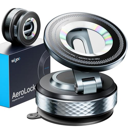 Wigoo Vacuum Magnetic Phone Holder for Car for Magsafe, Gray - color: Gray