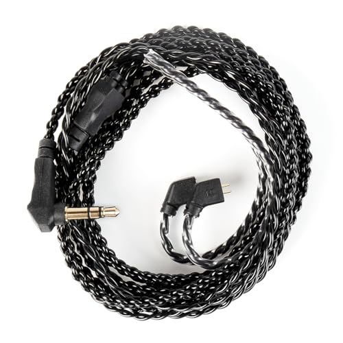 CCZ DC03 2Meter Length Long IEM Cable, in Ear Monitor Cable, CCZ C01 4N OFC Braided Earphone Replacement Wire Cord, TFZ-Pins for KBEAR KS1/KS2/Storm, CCZ Melody/DC02/DC01 PRO (TFZ 3.5MM, without Mic) - color: Dark, size: TFZ 3.5MM, without Mic, style: 2M