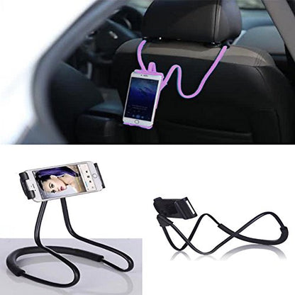 Lazy Bracket - Universal Hanging on Neck Lazy Phone Holder DIY Free Rotating Stand on Table Smart Multiple Functions Mobile Phone Mount Stand(Blue) - color: Blue
