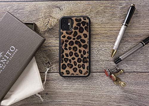 Venito Lucca Leather Case Compatible with iPhone 11 (6,1 inch) – Extra Secure with Padded Back Cover - Furry Leopard - color: Furry Leopard, size: iPhone 11