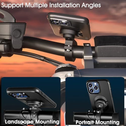 Bike Phone Mount, Handhlebar Holder for Motorcycle Scooter MTB Road E-Bike - style: Quad-Clip Handlebar Mount