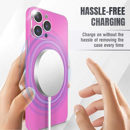 2Pcs Skin Wrap Compatible for iPhone 15 Pro – Slim Decal Vinyl Protective Film for Sides & Back – Sleek Fit, Premium Look – Compatible with All iPhone 15 Pro Cases - Pink - color: Pink