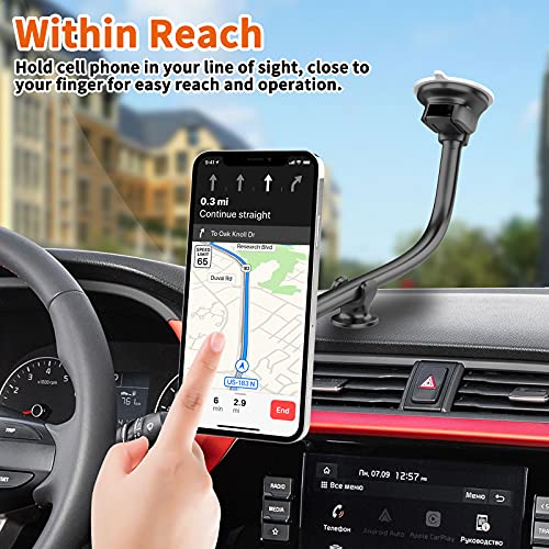 1Zero Magnetic Phone Car Mount 14-Inch Gooseneck Long Arm Extension - color: Magnetic Phone Mount