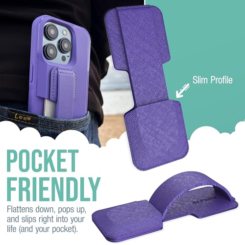 Smartish Phone Grip Loop with Kickstand, Prop Tart, Adhesive Strap, Purple - color: You're Just Jelly