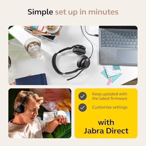 Jabra Evolve2 50 Wired Dual-Ear Headset with Noise-Cancelling Mic, Black - style: All Platforms, Dual Ear 2