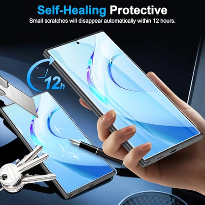 LYWHL 5 Pack for Samsung Galaxy S22 Ultra Screen Protector [Like Original Fingerprint Unlock], Real Invisible Self-Healing Protective Film [Not Glass], HD Clear, Case Friendly, Scratch-Resistant - size: 6.8 inch - Samsung Galaxy S22 Ultra