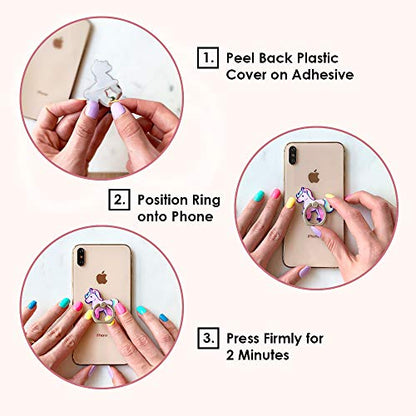 VELVET CAVIAR Cell Phone Ring Holder - Finger Ring & Stand - Improves Phone Grip Compatible with iPhone, Galaxy, Most Smartphones (Daisy) - color: Daisy