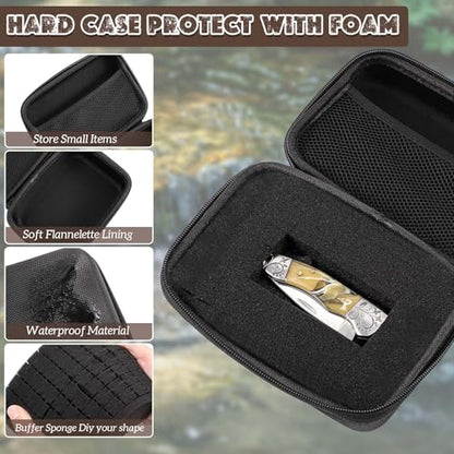 Relaxweex Hard Case with Foam, 13.5 X 9.8 X 5.5 Inch, Black | EVA Waterproof Shockproof Case, Customizable Foam for Camera Electronics Instruments, Digital Products, with Knife - color: Black, size: 13.5 x 9.8 x 5.5 inch
