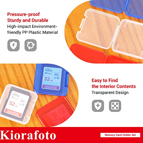 24PCS Multi-Color Clear Plastic SD Card Case Holder(NOT Include Any Cards) - color: for 24 SD Cards（Clear）