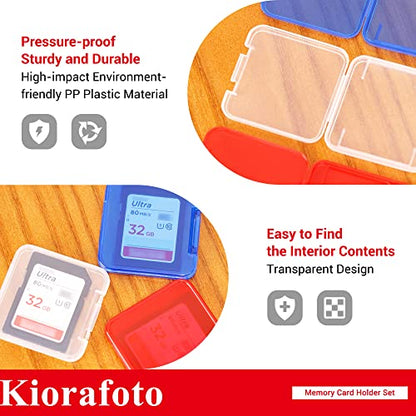 24PCS Multi-Color Clear Plastic SD Card Case Holder(NOT Include Any Cards) - color: for 24 SD Cards（Clear）