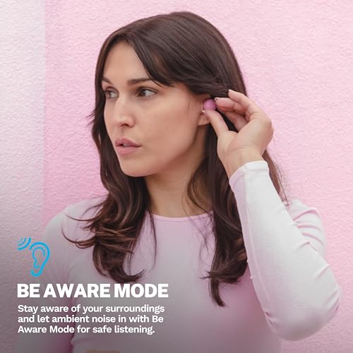 JLab Go Air Pop+ Earbuds, Dual Connect, EQ3 Sound, Pink - color: Pink, style: Matte