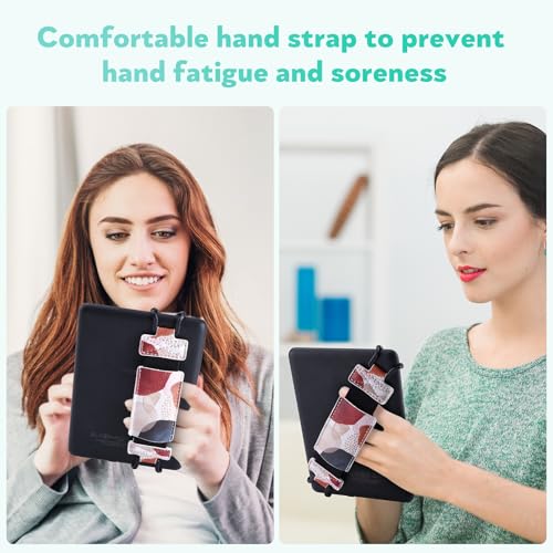Secure Hand Strap for Kindle and Tablet - High Elasticity Finger Grip Holder Accessories for 6-8 Inches E-Book Tablet. - color: Bohemian Spot