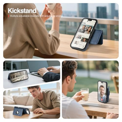 Antsturdy Compatible with MagSafe iPhone 17 Air Wallet Case,Dark Blue - color: Dark Blue, size: iPhone 17 Air - 6.5"