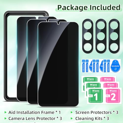 3+3 Privacy Screen Protector for Samsung Galaxy A15 5G Camera Protector