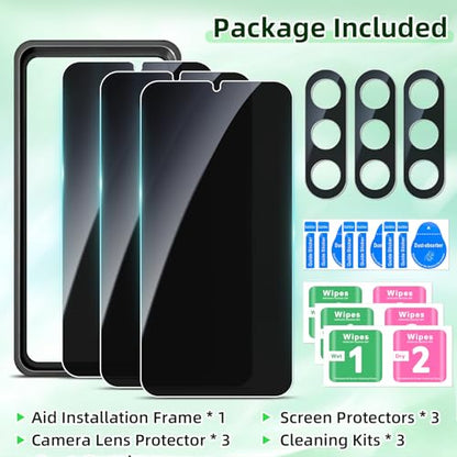 3+3 Privacy Screen Protector for Samsung Galaxy A15 5G Camera Protector