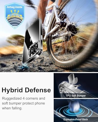 Compatible with iPhone 16 Pro Case Clear Military-Grade Shockproof High-Transparency Scratch-Resistant and Anti-Yellowing Acrylic for iPhone 16 Pro - size: iPhone 16 Pro