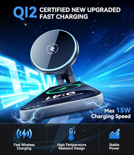 15w Charger Car Phone Mount for Magsafe, Air Vent Car Mount Magnetic Wireless Phone Holder for Mercedes Benz A/B/C/E/V/G/Class & Audi A1/A3/A3 for iPhone 17 16 15 14 13 12 Pro Max, Black - style: Charger Air Vent Car Mount