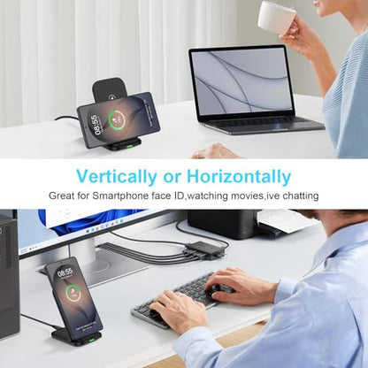 Wireless Charger for Samsung S26 Ultra Wireless Fast Charging Stand Station - color: Black