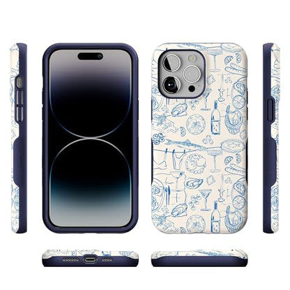 Casely iPhone 14 Pro Max Case | Dolce Vita | Amalfi Aperitivo | Bold Protective Design | Compatible with MagSafe - color: Dolce Vita | Amalfi Aperitivo