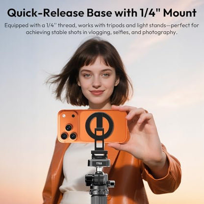 ULANZI SK29 Magnetic Phone Tripod, Foldable Mini Tripod Mount for MagSafe