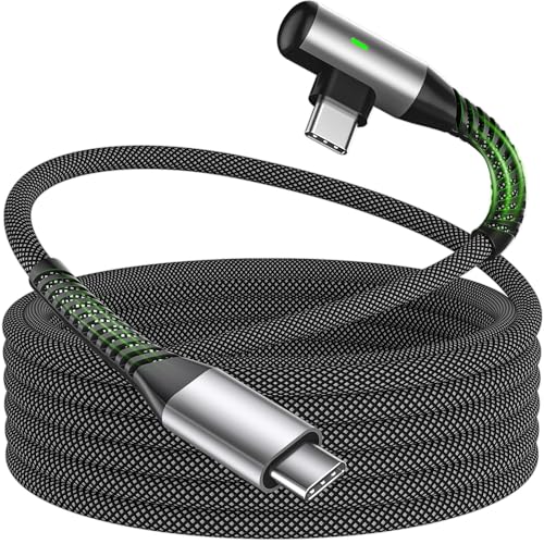 USB C Cable 16FT 60W Right Angle C to C Fast Charging Cable Black - color: Black, size: 16 Feet
