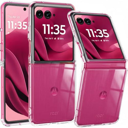 Case for Motorola Razr Ultra 2025/Razr Ultra 2026 Clear Cover Phone Case,Slim-Fit Hard PC Back Silicone Bumper Shockproof Protective Cases,Transparent - color: Clear-Motorola Razr Ultra 2025/2026