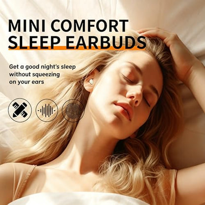 Mini Wireless Bluetooth Earbuds with LED Display, in-Ear Sleep Earphones with Soft Silicone Ear Caps, Compact Charging Case, 5.4 Chip, High Sound Quality (Purple) - color: Purple