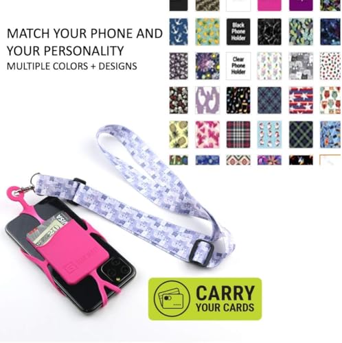 Gear Beast Cell Phone Lanyard - Universal Mobile Phone Lanyard with Case Holder, Card Pocket, Soft Neck Strap, and Adjustable Clip - Compatible with iPhone, Galaxy & Most Smartphones - I love Dogs - color: I Love Dogs