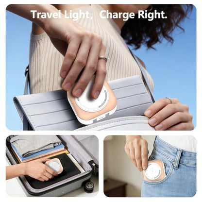 3 in 1 Mini Foldable Fast Charging Station for Apple Devices, Travel Wireless Charger Stand for Magsafe for iPhone 18 Duo 17 e Air 16 15 14 13 12 Series, Apple Watch & AirPods Series (Golden) - color: Golden