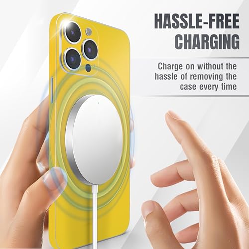 2Pcs Skin Wrap Compatible for iPhone 15 Pro – Slim Decal Vinyl Protective Film for Sides & Back – Sleek Fit, Premium Look – Compatible with All iPhone 15 Pro Cases - Yellow - color: Yellow