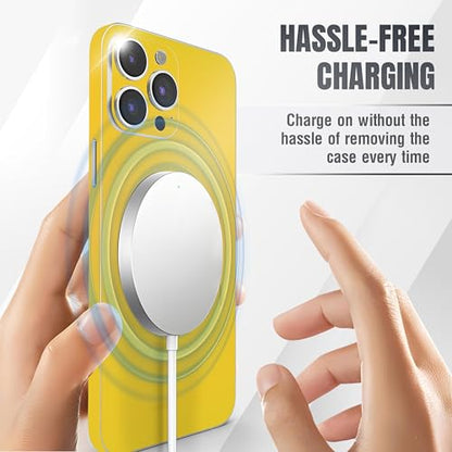 2Pcs Skin Wrap Compatible for iPhone 15 Pro – Slim Decal Vinyl Protective Film for Sides & Back – Sleek Fit, Premium Look – Compatible with All iPhone 15 Pro Cases - Yellow - color: Yellow