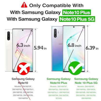 Rayboen for Samsung Galaxy Note 10 Plus Case, Crystal Clear | Transparent, Hard PC Back, Flexible Silicone Edge, Anti-Scratch, Sleek Minimalist, Shockproof Protective, Slim Phone Cover