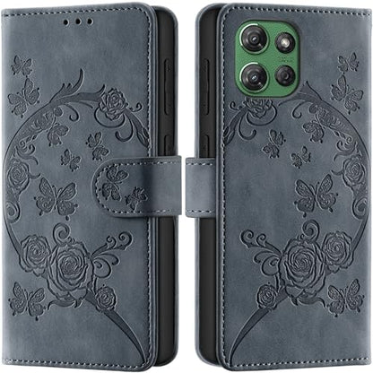 Wallet Case for Motorola Moto G Power (2025), Gray Purple | RFID Blocking, Magnetic Closure, Card Holder, Kickstand, Shockproof Flip Cover - color: Gray Purple