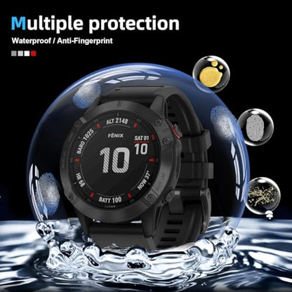 for Garmin Fenix 6/6 Pro / 6 Sapphire / 6 Pro Solar Screen Protector, Non-Tempered Glass Flexible Protection 3-Pack, HD Clear Protective Film - size: for Fenix 6/6 Pro / 6 Sapphire / 6 Pro Solar